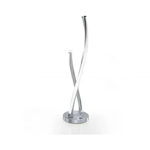 PAUL NEUHAUS LED stolní lampa barva ocel v zakřiveném designu 3000K PN 9141-55