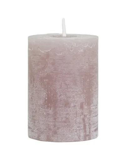 Taupe široká svíčka Macon Rustic taupe - Ø 7*10cm/ 40h 71049109 (71491-09)