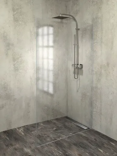 Polysan ARCHITEX LINE sada pro uchycení skla, podlaha-stěna, max. š. 1200 mm, leštěný hliník AL2112