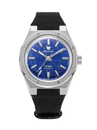 Nivada Grenchen F77 Lapis Lazuli 68009A77 - Canvas Velcro Strap