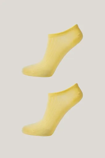 PONOŽKY GANT LYOCELL RIB LOW CUT SOCKS 2-PACK DUSTY LIGHT YELLOW