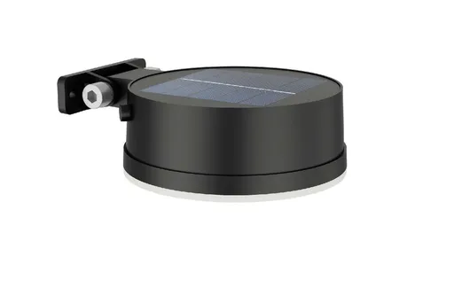 Philips Vynce solární venkovní nástěnné LED svítidlo 1,5W 200lm 2700K IP44, černé kulaté