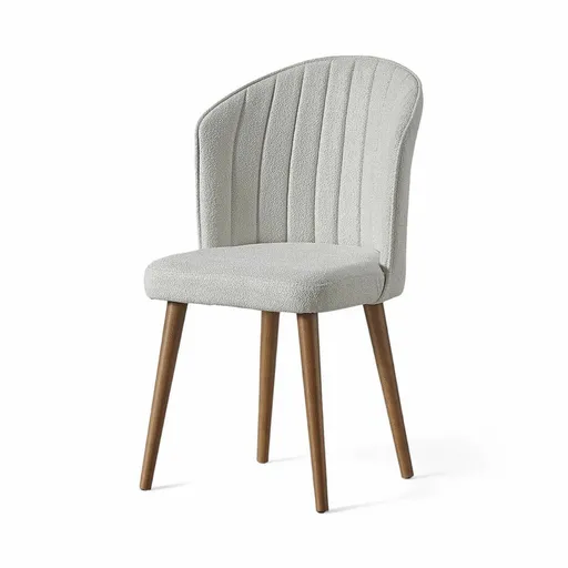 Sada jídelních židlí Rubi Cream and Walnut, 2 ks, 2 ks