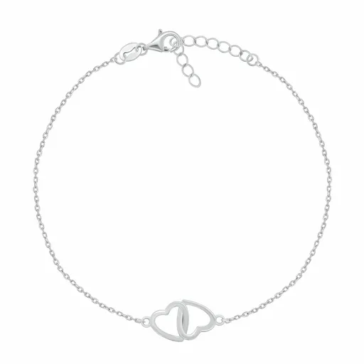 Brilio Silver Stříbrný náramek na nohu se srdíčky ANK116W