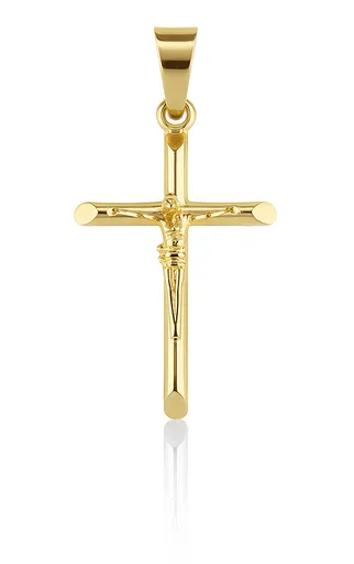 Brilio Nadčasový přívěsek ze žlutého zlata Kříž 14/650.421