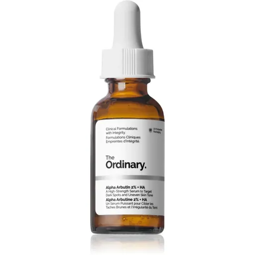 The Ordinary Alpha Arbutin 2% + HA rozjasňující pleťové sérum s kyselinou hyaluronovou 30 ml