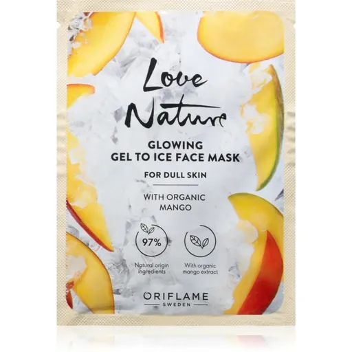 Oriflame Love Nature Gel To Ice Organic Mango rozjasňující pleťová maska 10 ml