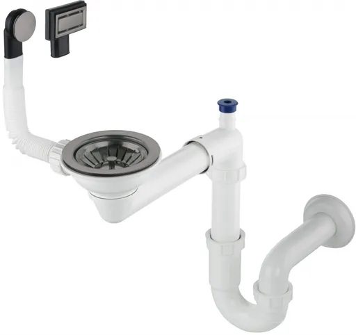 DEANTE Space-Saver titan, odpadní sada granitového dřezu, 1-miska Space-Saver ZXY_D949