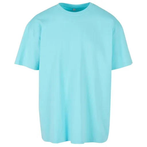 Build Your Brand Pánské tričko Heavy Oversize Tee - Beryl blue | XS
