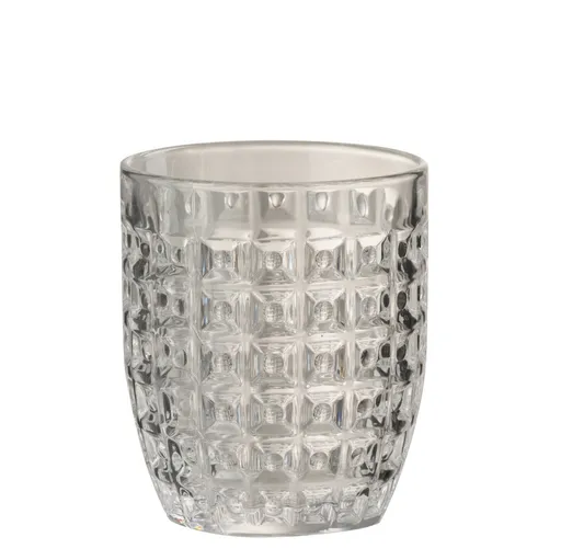 Reliéfní transparentní sklenička Embossed - Ø9*10cm / 250ml J-Line by Jolipa