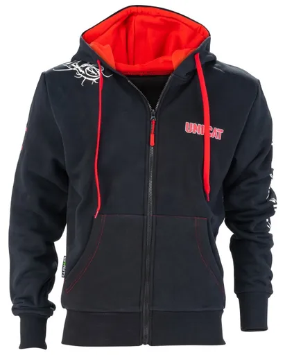 Uni cat mikina team zipper hoodie - s