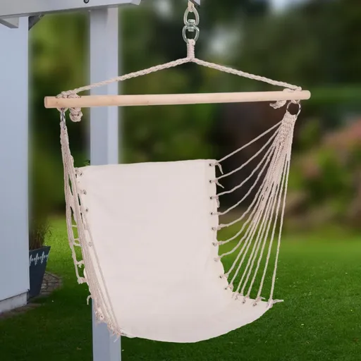 Haushalt international Závěsné houpací křeslo béžové 100 x 60 cm