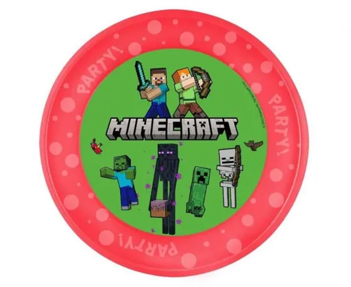 Plastový talíř Pixel - Minecraft - 21 cm - 1 ks - GoDan