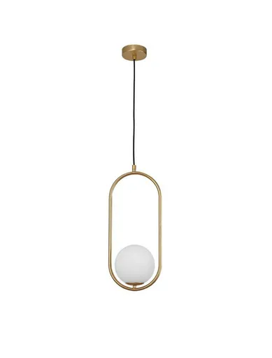 NOVA LUCE závěsné svítidlo OBITAR opálové sklo mosazný zlatý kov G9 1x5W 230V IP20 bez žárovky 9988170