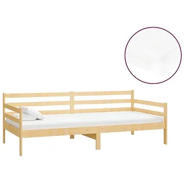 Shumee válenda s matrací 90×200 cm masivní borové dřevo, 3083579 (3083579)