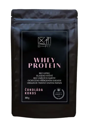 B-Fit Club Whey Protein Exclusive čokoláda-kokos 300 g