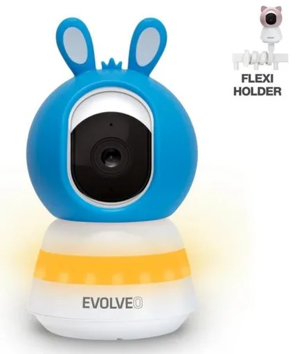 EVOLVEO Baby Monitor LUX- Chytrá 360° videochůvička s nočním viděním, detekcí pláče a pohybu, modrá