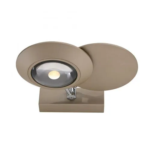 PAUL NEUHAUS LED nástěnné svítidlo PURE Oculis, bronzová, stmívatelné, otočné a nastavitelné 2700K