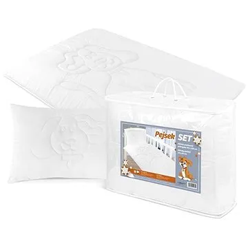 Bellatex SET Pejsek - dětský 90 × 135 cm + 40 × 60 cm - bílá (7408)