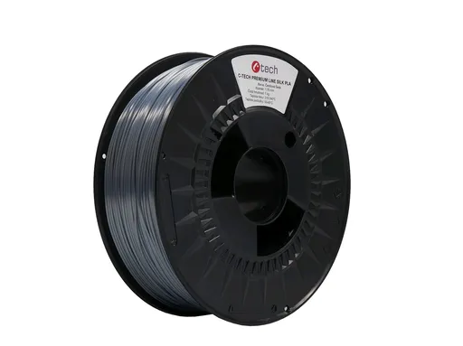 C-Tech 3DF-P-SPLA1.75-7012 3D filament, PREMIUM LINE, Silk PLA, čedičová šedá, RAL7012, 1,75mm, 1kg