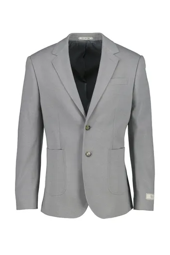 SAKO GANT TWO-TONE JERSEY PIQUE BLAZER LIGHT PUTTY