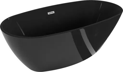 MEXEN/S Eris volně stojící vana 170 x 80, černá, sifon a přepad chrom 53441708070-01