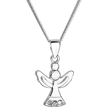 EVOLUTION GROUP 32078.1 crystal anděl dekorovaný krystaly Swarovski (Ag925/1000, 2,8 g) (8590962322323)