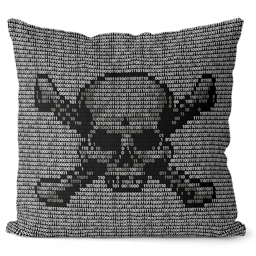 Polštářek Code skull (Velikost: 55 x 55 cm)