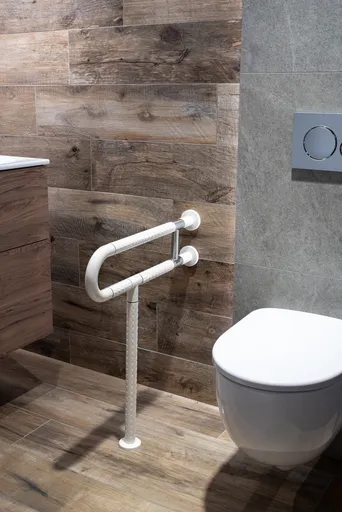 OLSEN SPA Madlo pro invalidy, 60 s podpěrou, bílá barva KD02331417