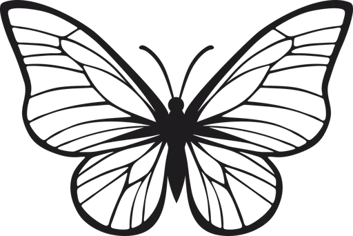 Vsepropejska Motýl dekorace na zeď 8 Rozměr (cm): 38 x 25, Dekor: Černá