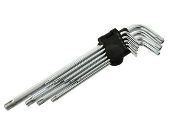 L-klíče TORX, sada 9ks, T15-T55, 260mm GEKO