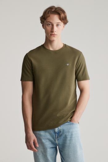 TRIČKO GANT TEXTURE SS TSHIRT JUNIPER GREEN