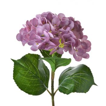 Fialová umělá dekorace květina hortenzie Hydrangea - 67cm 5PL0069