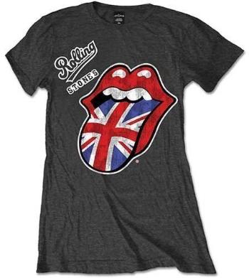 The Rolling Stones Tričko Vintage British Tongue Womens Charcoal Grey L