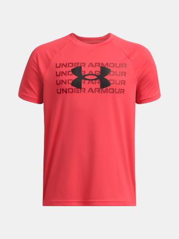 Under Armour UA B Tech WM Logo SS Triko Červená