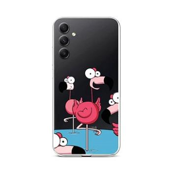 TopQ Kryt Samsung A34 Cartoon Flamingos 93185 (93185)