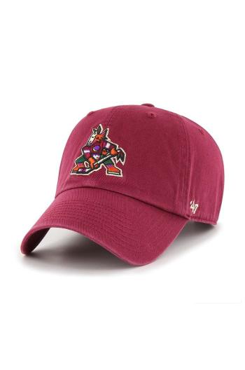 Bavlněná baseballová čepice 47 brand NHL Arizona Coyotes červená barva, s aplikací, H-RGW21GWS-CAD