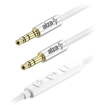 AlzaPower Alucore Audio 3.5mm Jack 4P-TRRS (M) to 3.5mm Jack (M) 1m stříbrný (APW-CBA4JM01S)