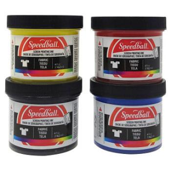 Sada sítotiskových barev na textil Speedball 4x118ml