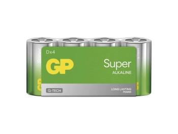Baterie D (R20) alkalická GP Super 4ks / shrink