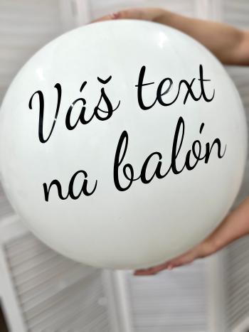 Svet balonku Balón s textem - Bílý 80 cm