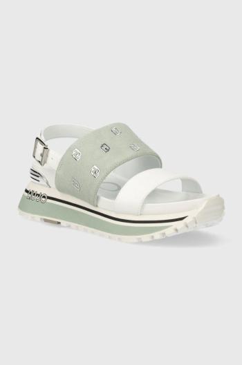 Sandály Liu Jo MAXI WONDER SANDAL8 dámské, tyrkysová barva, na platformě, BA4109PX310S3160