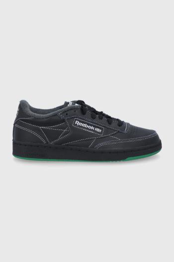 Boty Reebok Classic Club C 85 GX8318 černá barva, na plochém podpatku, GX8318-CBLK/VCRD