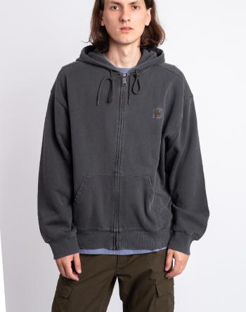 Carhartt WIP Hooded Nelson Jacket Charcoal garment dyed S