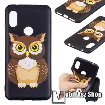 Szilikon védő tok / hátlap - BAGOLY MINTÁS - Xiaomi Redmi Note 6 Pro
