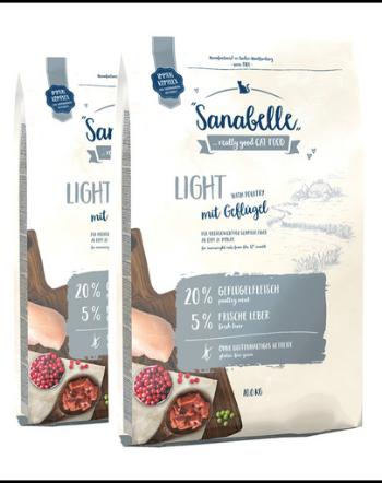 SANABELLE Light cu pasare 20 kg (2 x 10 kg) hrana pisici supraponderale