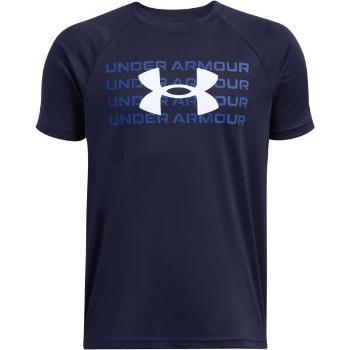 Under Armour TECH LOGO Chlapecké triko, tmavě modrá, velikost