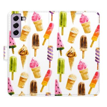 Flipové pouzdro iSaprio - Ice Cream Pattern - Samsung Galaxy S21 FE 5G