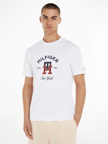 Tommy Hilfiger Curved Monogram Triko Bílá