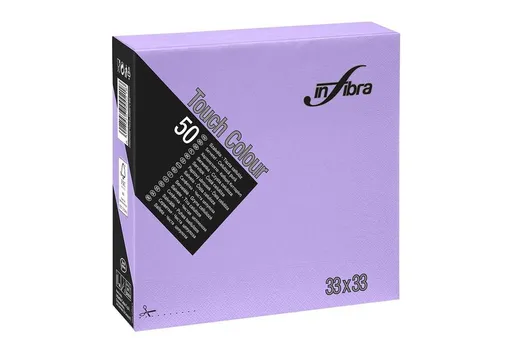 Ubrousky papírové INFIBRA 2vrs. 33x33cm levandule 50ks